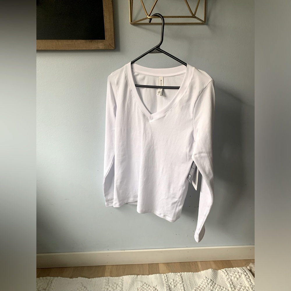 Athleta Renew Ribbed V-Neck Long Sleeve